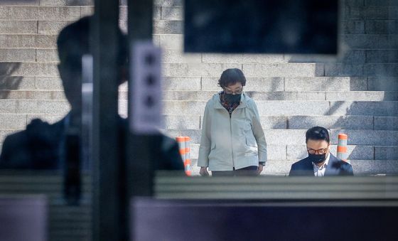 양평 개발 특혜 의혹 공판 출석하는 김건희 가족