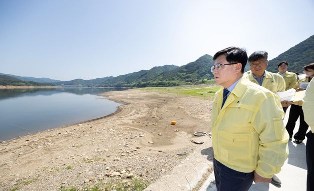 소양호 붕어 폐사 현장 점검하는 김성환 장관