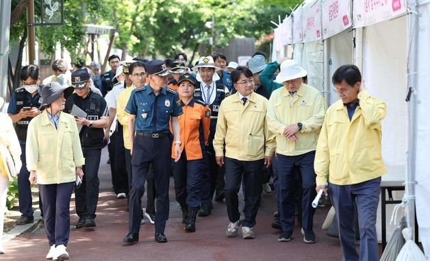 김광용 본부장, 중랑 서울장미축제 안전 관리 현장 점검