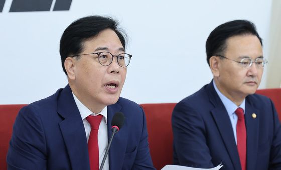 지방선거 현안 관련 발언하는 송언석