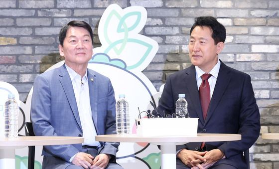 청년 만난 오세훈·안철수
