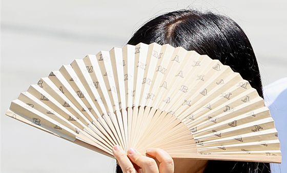 부채로 가려보는 햇살