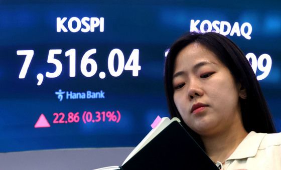 7500선 회복한 코스피
