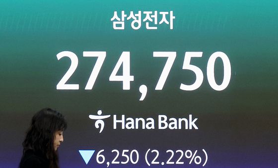 삼성전자 등락 살피는 딜러들