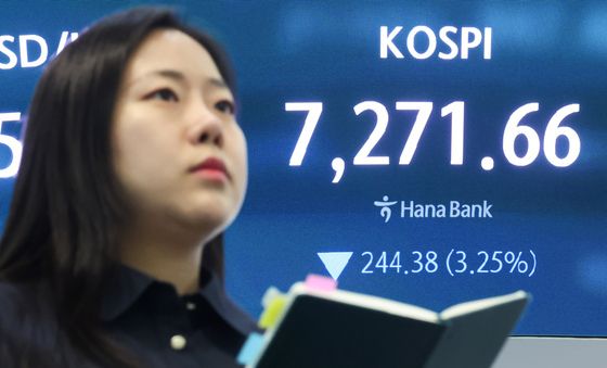 코스피, 하락 마감