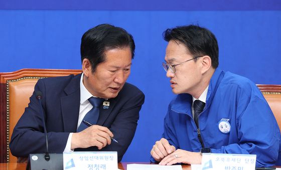 대화하는 정청래·박주민