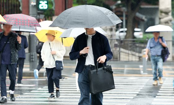 비 내리는 출근길