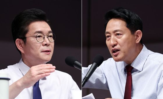 정원오·오세훈 서울시장 후보, 관훈클럽 초청 토론회