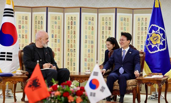 김민석 총리, 에디 라마 알바니아 총리와 면담
