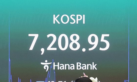 7200선으로 밀린 코스피