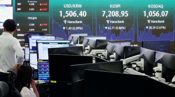 파란불 켜친 딜링룸