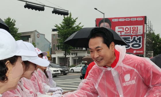 장동혁, 대전서 선거운동원 격려