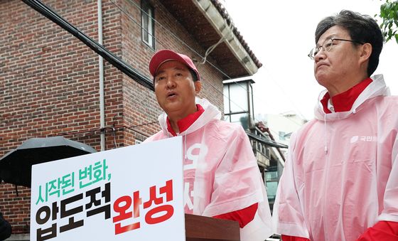 출정 메시지 발표하는 오세훈 후보