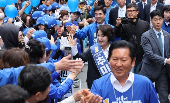 선거 유세 돌입하는 정청래·추미애·김병욱