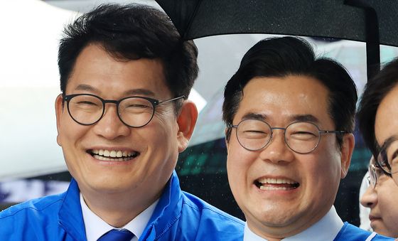 미소 띄는 송영길·박찬대 후보