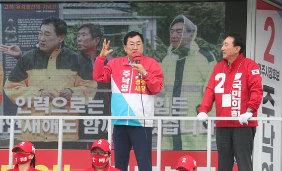 주낙영 후보 거리 인사