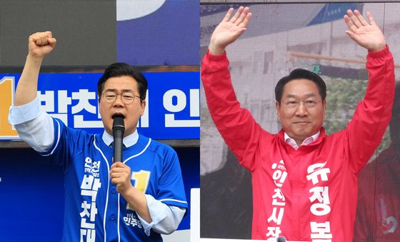 선거활동 나선 여야 인천시장 후보들