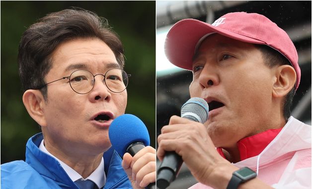 지지 호소하는 정원오·오세훈 후보