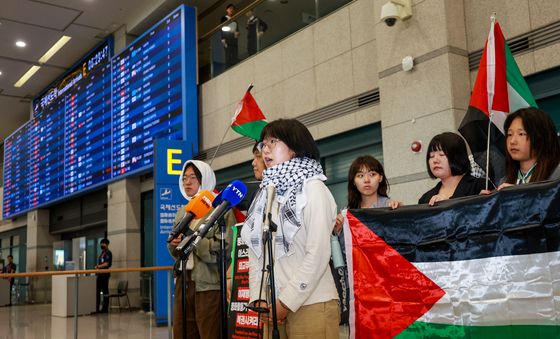 '이스라엘 나포' 입장 밝히는 팔레스타인 해방을 위한 항해 한국본부