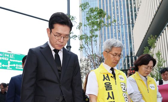 '구의역 참사' 김군 추모하는 정원오·권영국