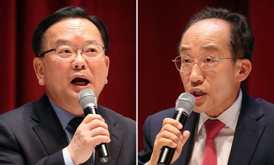 김부겸·추경호, 사회복지유권자연맹 초청대담회 참석