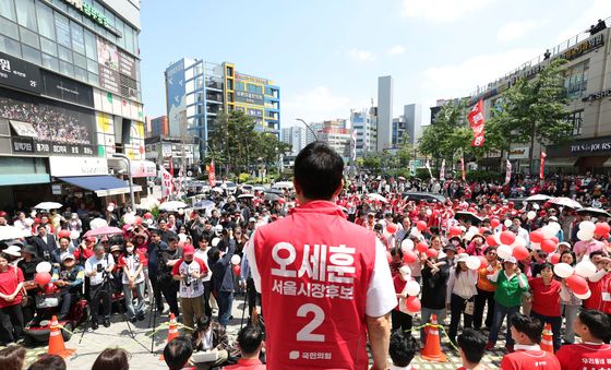 오세훈, 첫 주말 유세 총력전