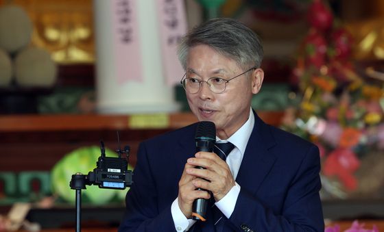 부처님오신날 축사하는 민형배 후보