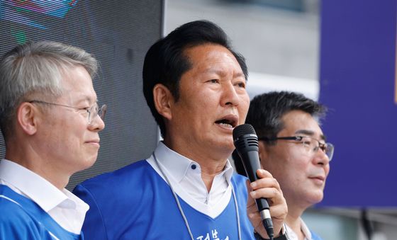 담양서 민주당 지지 호소하는 정청래 대표