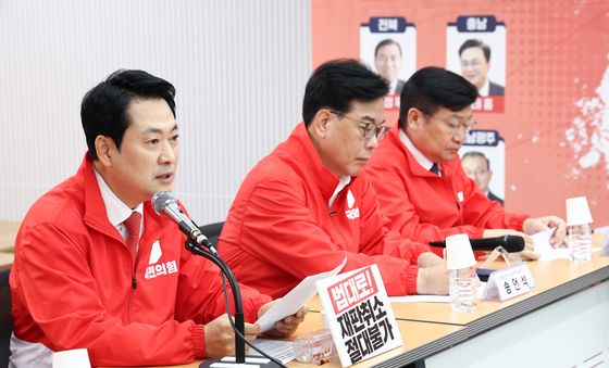 중앙선거대책위원회의 발언하는 장동혁 대표