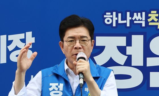 양천구민에게 지지 호소하는 정원오 후보