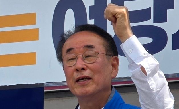 지지호소하는 민주당 장세용 구미시장 후보