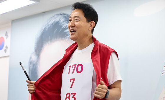 오세훈 후보, '170여 개 동, 7개 노선, 83개 역'