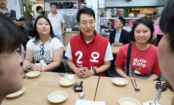 오세훈 후보 '청년들과 함께'