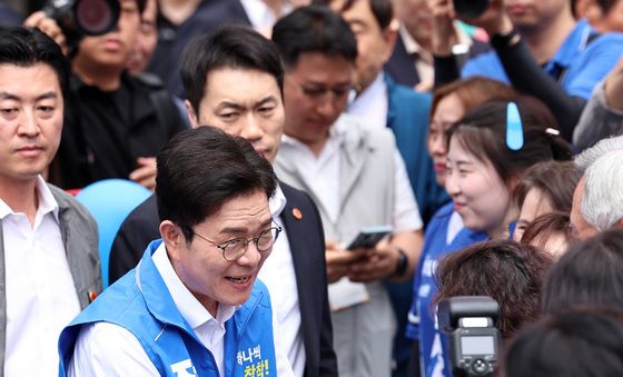 신림 찾은 정원오 서울시장 후보