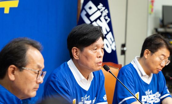 조승래 더불어민주당 사무총장, 지방선거 관련 기자간담회