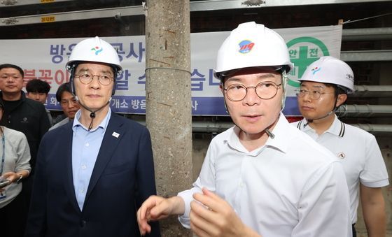 정원오 후보, 서소문 고가 붕괴 현장 방문