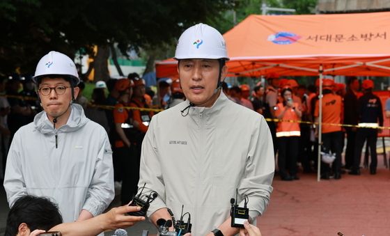 서소문 고가 붕괴 사고 관련 입장 밝히는 오세훈 후보