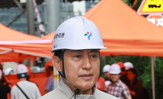 서소문 고가 붕괴 사고 관련 입장 밝히는 오세훈 후보