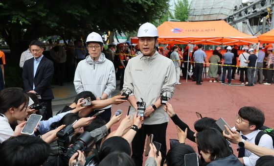 서소문 고가 붕괴 사고 관련 입장 밝히는 오세훈