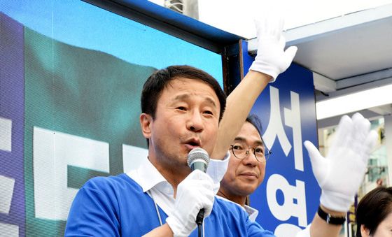 힌병도 원내대표, 여수시장 지원 유세