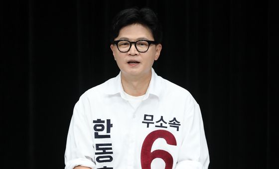 한동훈 후보, 부산 북구갑 보궐선거 토론회 리허설