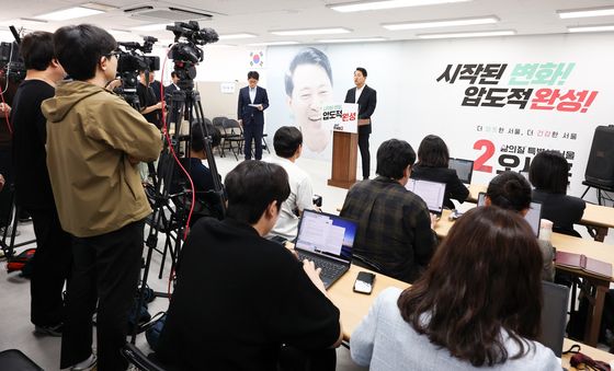 사전투표 시작 앞두고 기자간담회 연 오세훈 후보