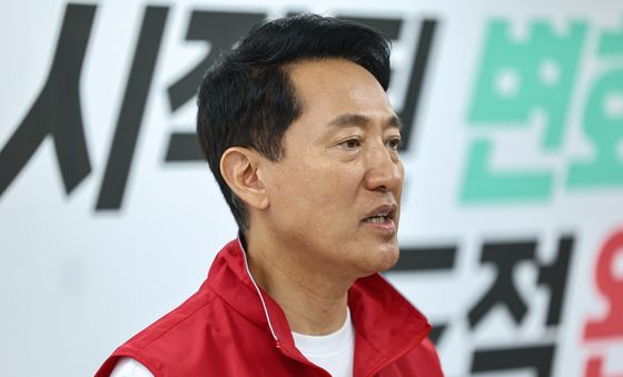 오세훈 서울시장 후보, 현안 관련 기자회견