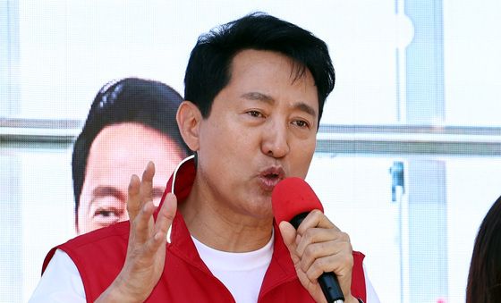 지지 호소하는 오세훈 후보