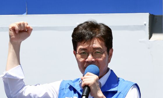 정원오 후보, 본투표 앞두고 유세 총력전