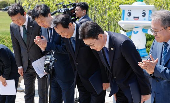 정책협약 발표 마친 정원오·우상호