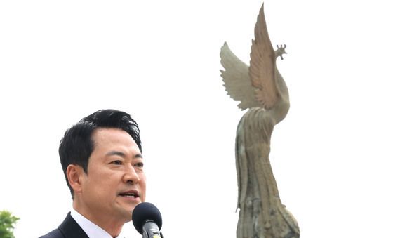 장동혁 대표, 청와대 앞 발언