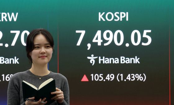 코스피, 7490선 사상 최고치 마감