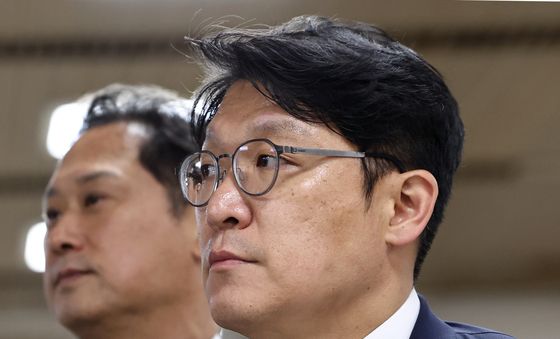 항소심 공판 출석하는 김상민 전 부장검사