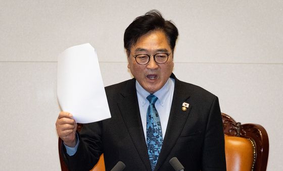 강한 어조로 국민의힘 질타하는 우원식 의장